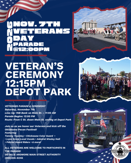 Ardmore Veterans Day Parade Flyer